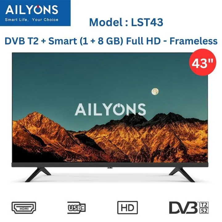 AILYONS 43" INCH LST4306W FULL HD TV