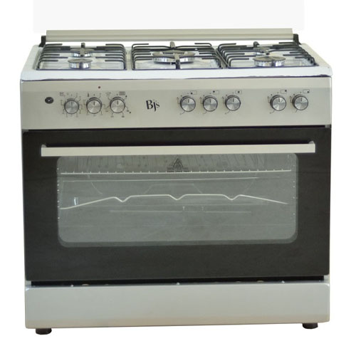 BJ’S 4GAS+2E 90*60cm Standing Cooker SILVER/INOX