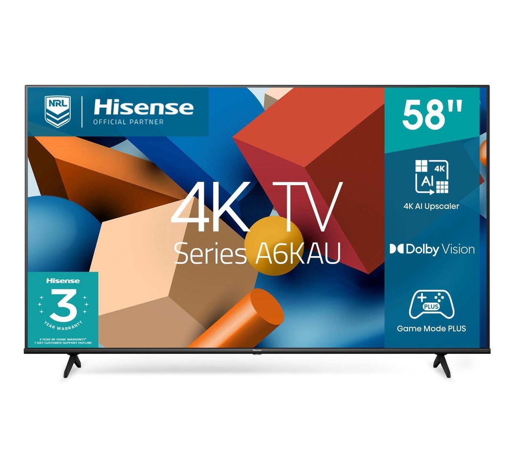 Hisense 58″ 58A6 Vidaa Smart 4k UHD Tv