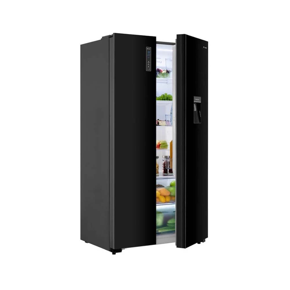 Hisense Fridge 549L Non frost Side by Side Black with Water Dispenser REF668DR