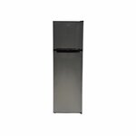 MIKA Fridge, 168L, 2 Door Top Mount Freezer, Defrost (Direct Cool), Dark Silver