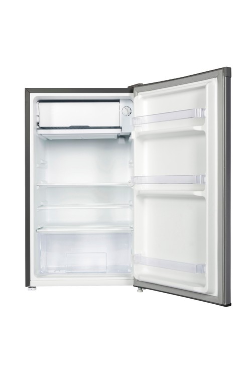 MIKA Fridge, 92L, Single Door, Defrost (Direct Cool), Dark Silver MRDCS92DS