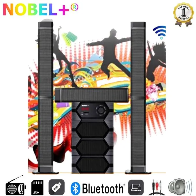 Nobel Plus NB-2040 Subwoofer 55000W 5.1Ch Tallboys