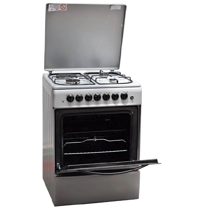 Ramtons RF/406 - 3G + 1E 60X60 Cooker - Silver cooker with oven gas cooker stove