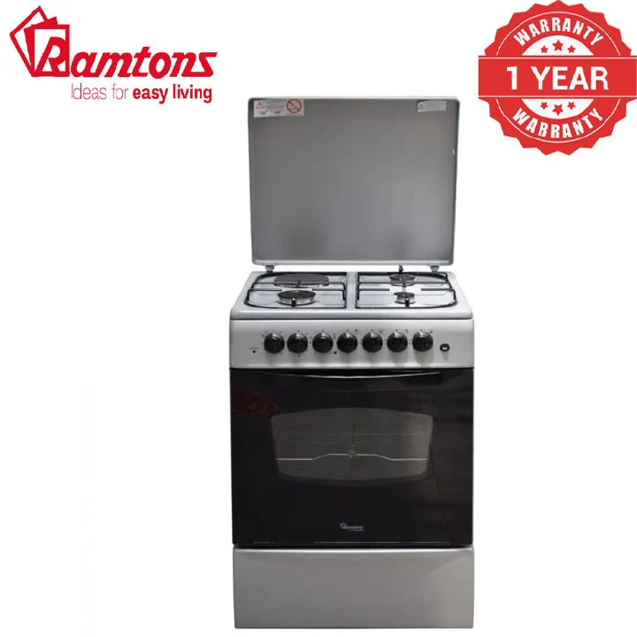 Ramtons RF/406 - 3G + 1E 60X60 Cooker - Silver cooker with oven gas cooker stove