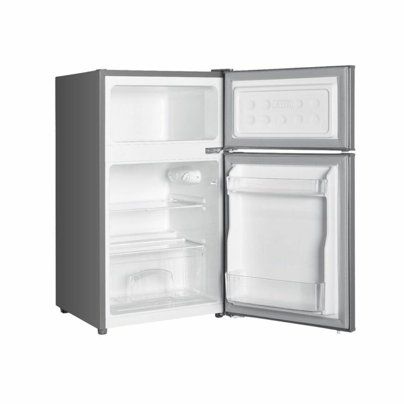 Roch RFR-110D-B Double Door Fridge, 85L - Silver