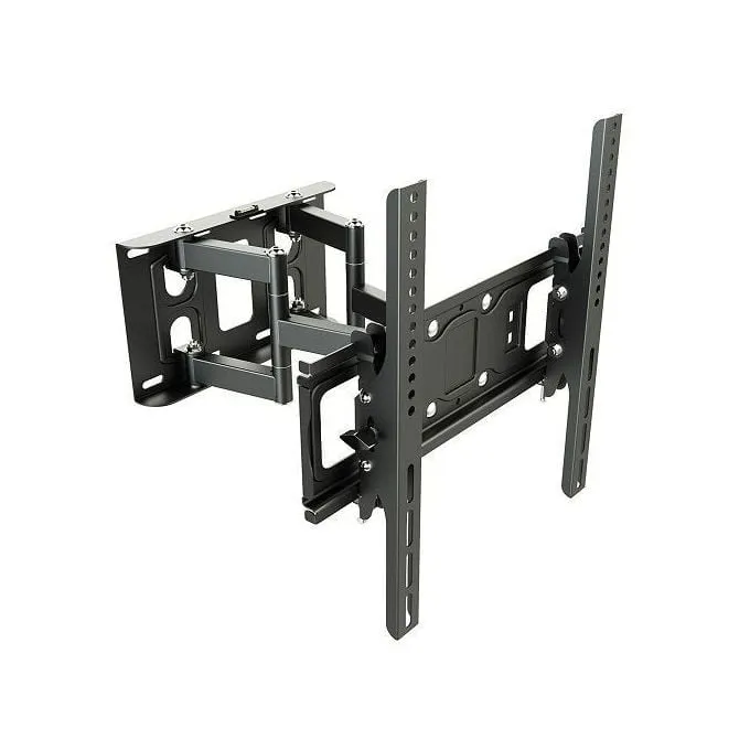 Skilltech 75p Double Arm Wall Bracket Full Motion Swivel Heavy Duty TV Wall Mount Bracket 32″ to 85″- Black