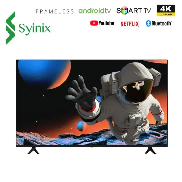 Syinix 55 Inch Smart TV Android 55U61 4K UHD HDR Frameless Bluetooth