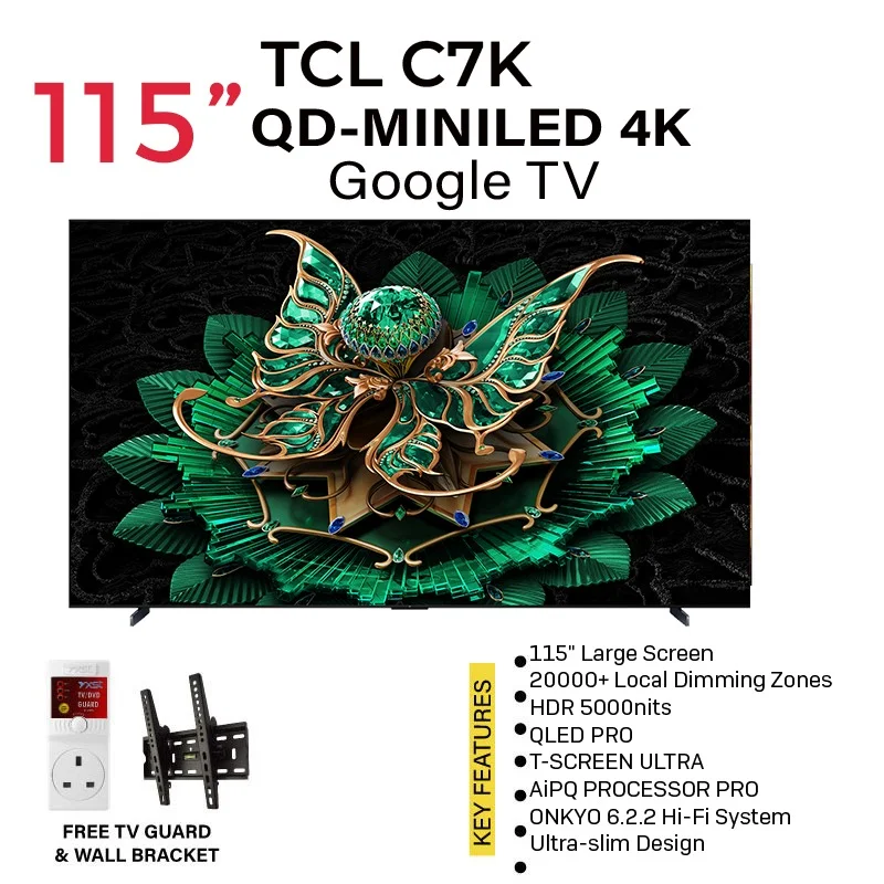 TCL 115 Inch C7K Premium QD-MiniLED Google TV