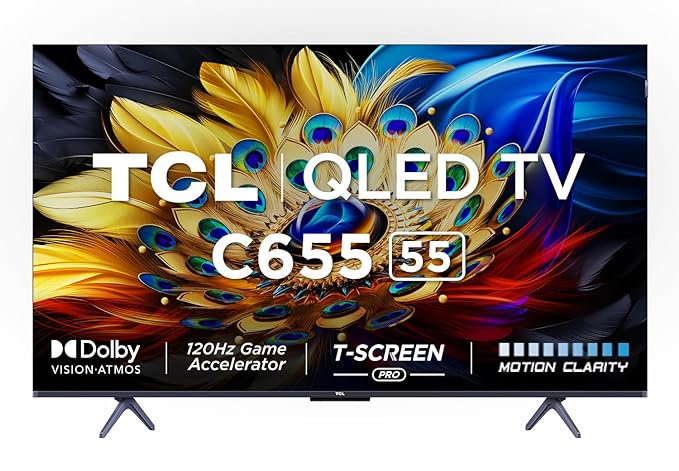 TCL 55″ 55C655 QLED Pro 120Hz Google Tv