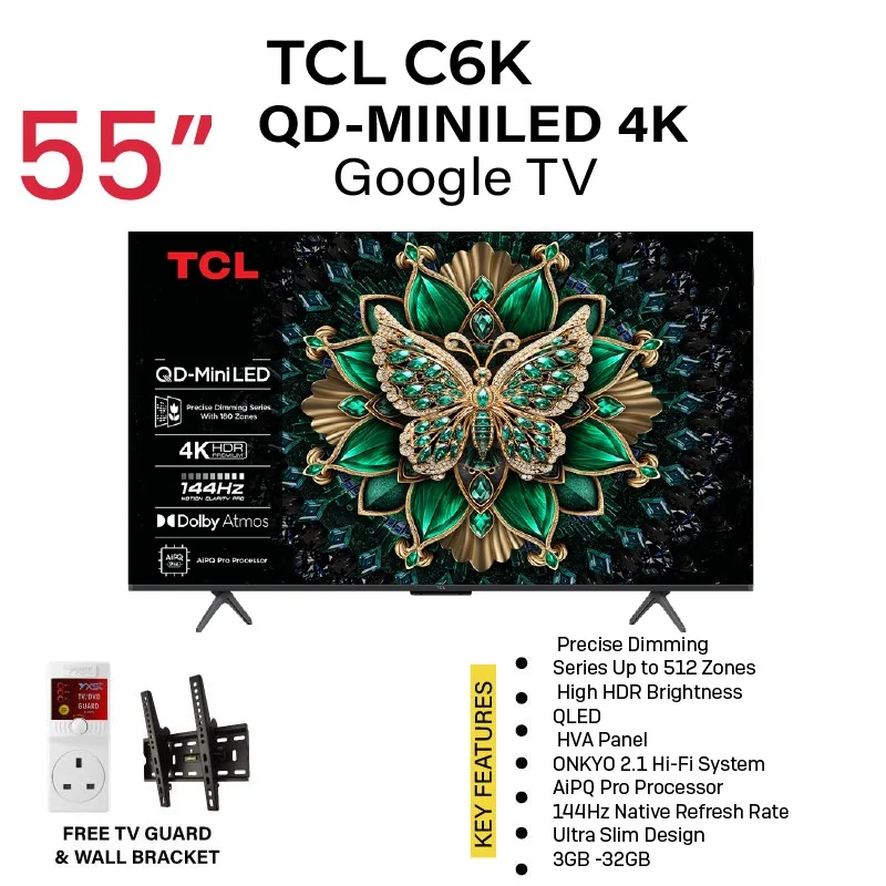 TCL C6K 55 Inch Premium QD-MiniLED TV